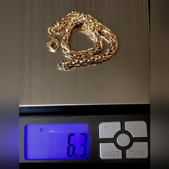 14KT SOLID YELLOW GOLD SPIGA LINK BRACELET - Picture 10 of 10